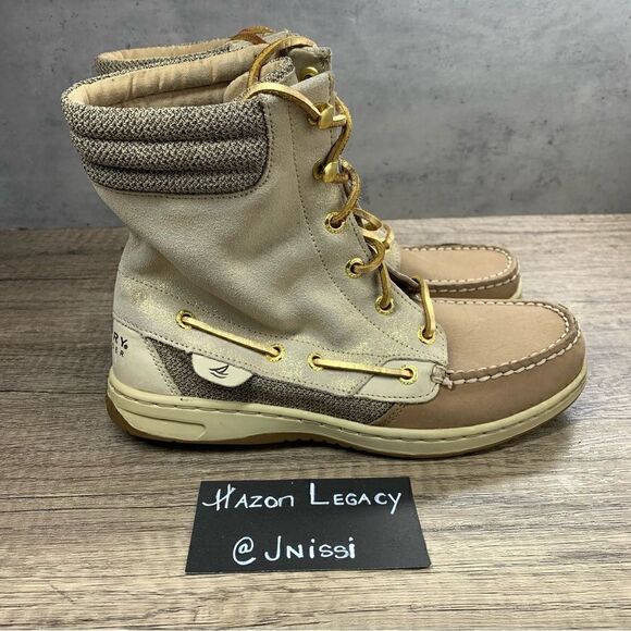 Sperry Top-Sider~Women’s~Hikerfish Tan Ankle Boots~Size 6.5 - Picture 2 of 10